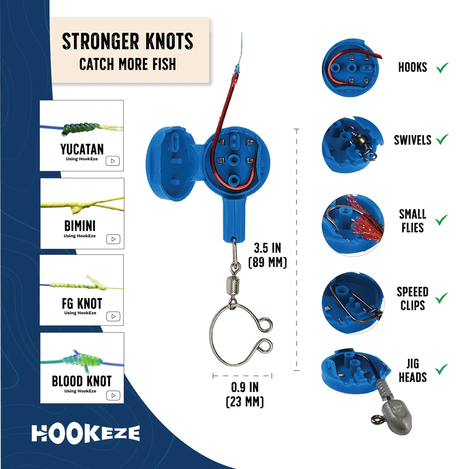 HookEze Fishing Nail Knot Tying Tool | Pack of 2 | Green