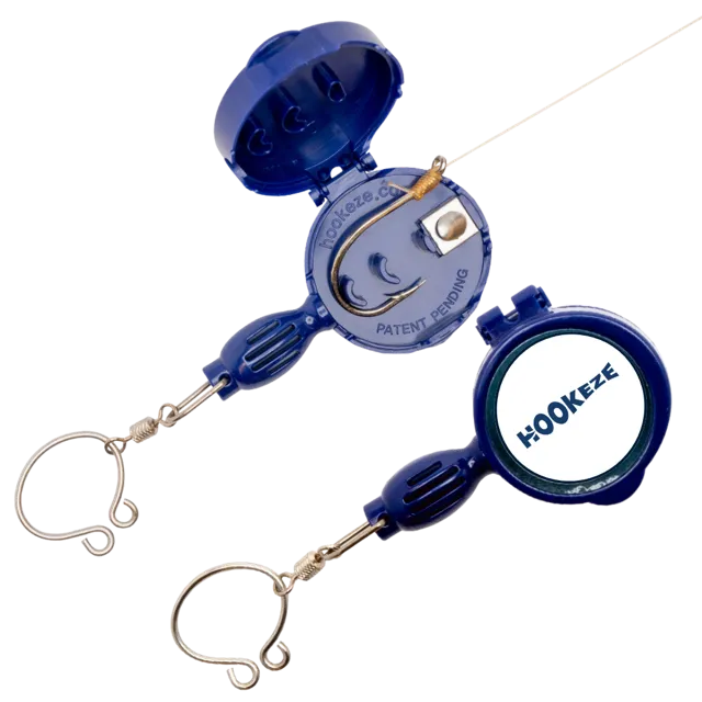 HookEze Fishing Knot Tying Tool (Large) | Pack of 2 | Blue
