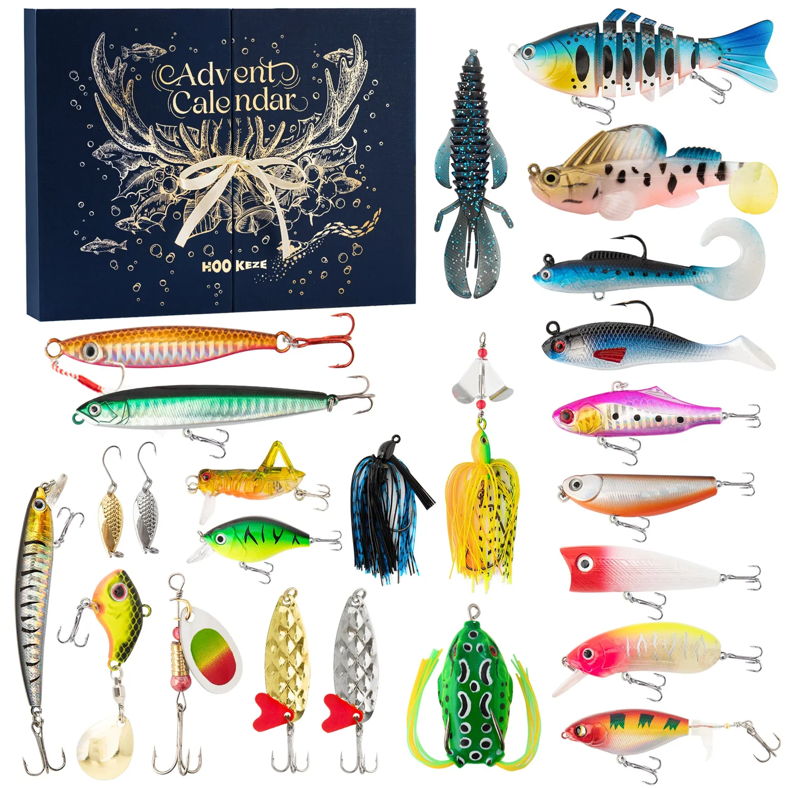 HookEze Fishing Advent Calendar Pro Kit | 24 Days of Fishing Gifts